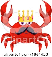 Poster, Art Print Of Crab With Crown