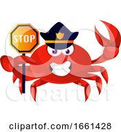 Poster, Art Print Of Crab In Police Uniform