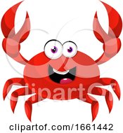 Poster, Art Print Of Happy Red Crab