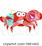 Poster, Art Print Of Crab With Donut