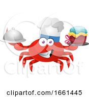 Poster, Art Print Of Crab With Birthday Cake