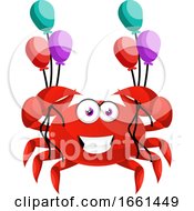 Poster, Art Print Of Crab With Balloons