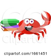 Poster, Art Print Of Crab With Books