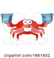 Poster, Art Print Of Crab With Sale Box