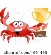 Poster, Art Print Of Crab Holding Trophy