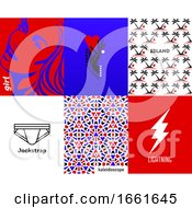 Poster, Art Print Of Abstract Covers With Modern Minimal Design Elements And Cool Typographic On Bright And Vibrant Gradient Backgrounds