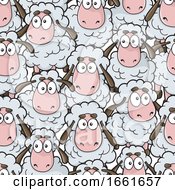 Poster, Art Print Of Cartoon Sheep Pattern