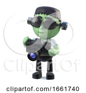 3d Child Frankenstein Monster With A Camera by Steve Young