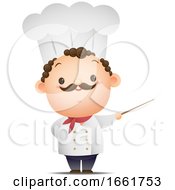 Poster, Art Print Of Male Chef Using A Pointer Stick