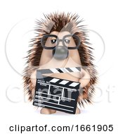 3d Hedgehog Working On The Film Set by Steve Young