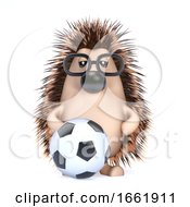 3d Hedgehog Playing Football by Steve Young