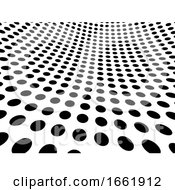Curved Monochrome Polka Dot Surface