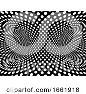 3d Monochrome Vortex Of Dots