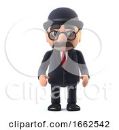 3d Bowler Hatted British Businessman by Steve Young