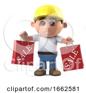 3d Construction Worker Has Been To The Sales by Steve Young