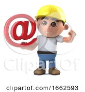 3d Construction Worker Has An Email Address by Steve Young