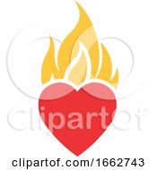 Poster, Art Print Of Flames And Heart