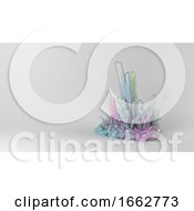 Poster, Art Print Of 3d Abstract Geometric Crystal Background