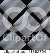 Poster, Art Print Of Grunge Metal Plates On A Carbon Fibre Texture