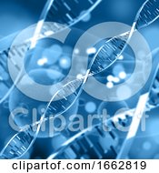 Poster, Art Print Of 3d Medical Background With Dna Strands