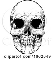 Poster, Art Print Of Skull Grim Reaper Vintage Woodcut Illustration