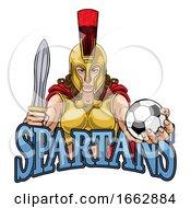 Poster, Art Print Of Spartan Trojan Gladiator Soccer Warrior Woman