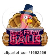 Turkey Black Friday Sale Cartoon Character