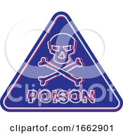 Poster, Art Print Of Poison Symbol Neon Flickering Icon