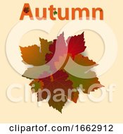 Poster, Art Print Of Autumn Background With Leafs And Decorated Text