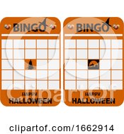 Poster, Art Print Of Halloween Blank Decorated Bingo Cards