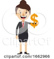 Poster, Art Print Of Woman With Dollar Sign