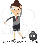 Poster, Art Print Of Woman With Debt