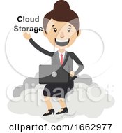 Poster, Art Print Of Woman On Cloud