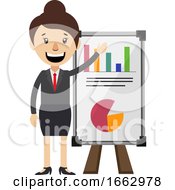 Poster, Art Print Of Woman Showing Presentation