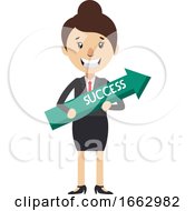 Poster, Art Print Of Woman Holding Arrow Sign