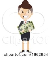 Poster, Art Print Of Woman With Money