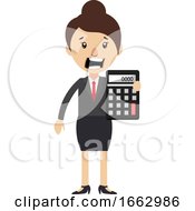 Poster, Art Print Of Woman With Calculator