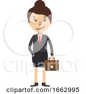 Poster, Art Print Of Woman With Suitcase