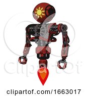 Poster, Art Print Of Droid Containing Oval Wide Head And Sunshine Patch Eye And Heavy Upper Chest And No Chest Plating And Jet Propulsion