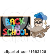 Meditating Professor Sloth By A Chalkboard by visekart