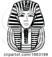 Poster, Art Print Of Black And White Egyptian Pharaoh Mask