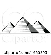 Poster, Art Print Of Black And White Egyptian Pyramids