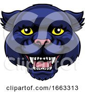 Panther Mascot Cute Happy Cartoon Character by AtStockIllustration