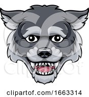 Poster, Art Print Of Wolf Mascot Cute Happy Cartoon Character
