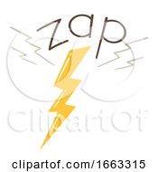 Poster, Art Print Of Lightning Onomatopoeia Sound Zap Illustration