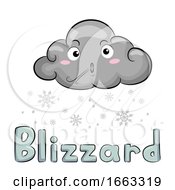 Poster, Art Print Of Mascot Cloud Blizzard Illustration