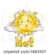 Mascot Sun Hot Illustration