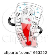 Poster, Art Print Of Mascot Thermometer Hot Illustration
