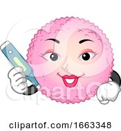 Mascot Egg Cell Thermometer Illustration