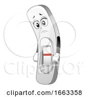 Sperm Fertility Test Mascot Negative Illustration